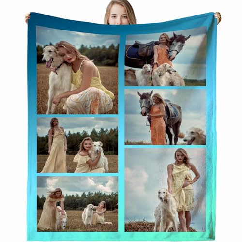 VICVIK Personalisierte Decke,Decke mit Foto Personalisiert Decke mit Foto, Fotodecke mit Eigenem Decke Selbst Gestalten Foto,Personalisierte Geschenke fur Freundin,Mama,Papa