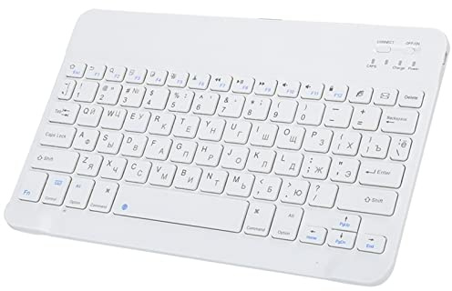 Vikye Ultradünne Kabellose 10-Zoll-Tastatur für Intelligente Computer mit Fernübertragung, Tragbar, Langlebig und Wiederaufladbarem Akku (10 Zoll Russisch)