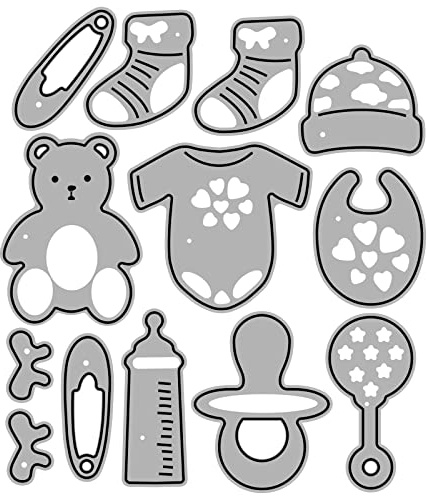 Stanzschablonen für Kleinkinderspielzeug, Prägeschablonen, 10,2 x 11,4 cm, für Kinder, Kartenherstellung, Scrapbooking, Fotoalbum, Basteln, Baby-Stanzformen für Scrapbooking
