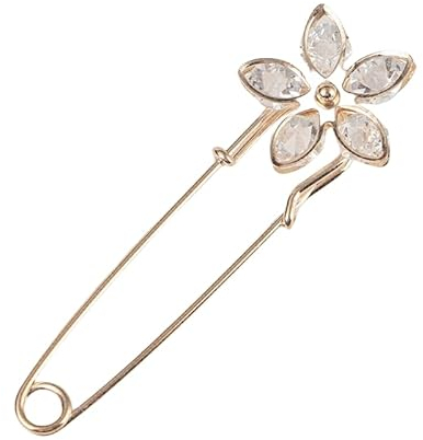 EASSL 10/30 Stück Sicherheitsnadel Dekoration Perle Brosche Schal Kleid Kleidung Hemd Pullover Schal Handwerk Clip Strass Verschluss DIY Funktionsnadel