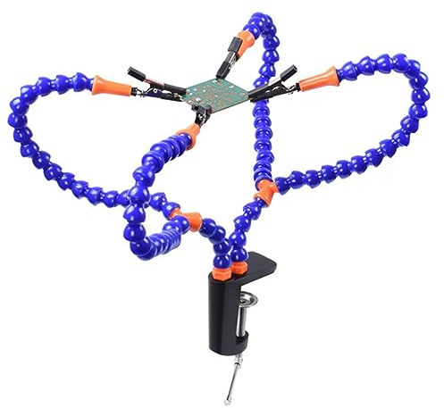Homoyoyo Aluminum Alloy Flat Table Vise Soldering Station Accessories Four Claw Multi-Functional Clamp for PCB Board Holder Welding