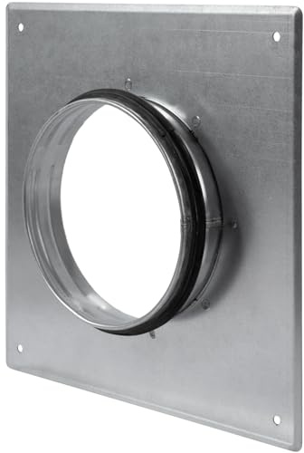 Kanalanschluss Flansch Ø 125 mm Kanal, Verzinkter Stahl mit Gummidichtung, Gerader oder flexibler Rohrflansch für Heizungs, Kühlungs und Belüftungssysteme (12,5 cm)