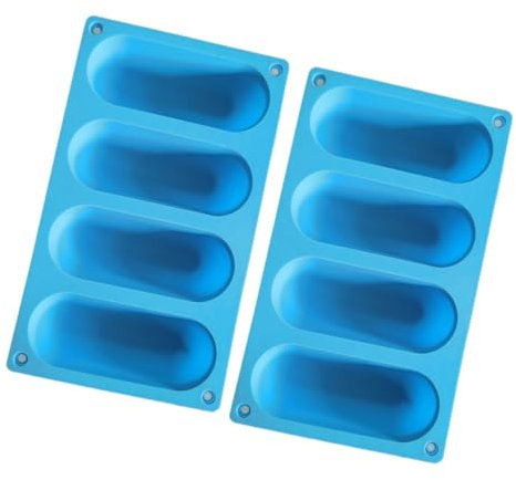 Garneck 2 Piezas Molde Para Pan De Hot Dog De Silicona Resistente Al Calor Antiadherente Para Horno Molde Para Hacer Pan y Salchichas Para Uso Familiar y Comercial