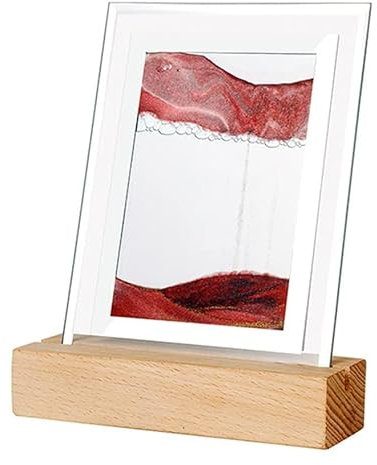 CWZZWS Veilleuse 3D en sablier, Lampe de Table d'art de Sable en Mouvement, Peinture de Sable Qui coule en Mouvement, Lampes de Chevet en sablier USB, Ornement de Sable Qui coule en Paysage pour la