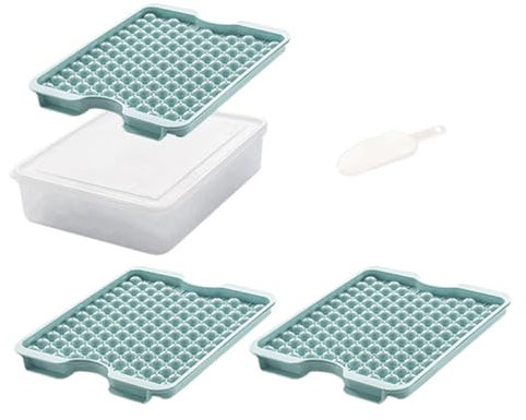 HOLIDYOYO Bandejas Para Cubitos De Hielo Moldes Redondos Con Tapas Bandeja Para Bolas De Hielo Seguro Duradero