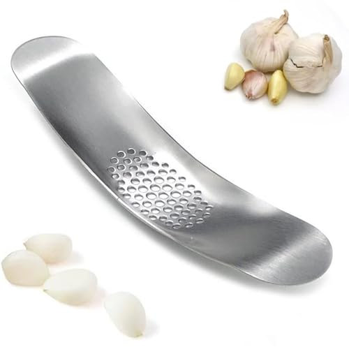 Edelstahl Rostfrei Knoblauchmühle, Werkzeuge zur Herstellung von Knoblauch, Edelstahl Rostfrei Knoblauchmühle, Knoblauchschneider Garlic Press, Crusher Praktischer Küchenhelfer Spülmaschinenfest