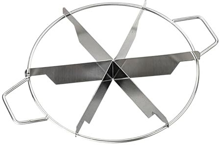 Ghjkldha Cheese Cake Cutter, Cake Portion Cutter Stainless Steel, Round Non Stick Pastry Cheese Pizza Cutting Press Tool for Even 6/7/8 Slices