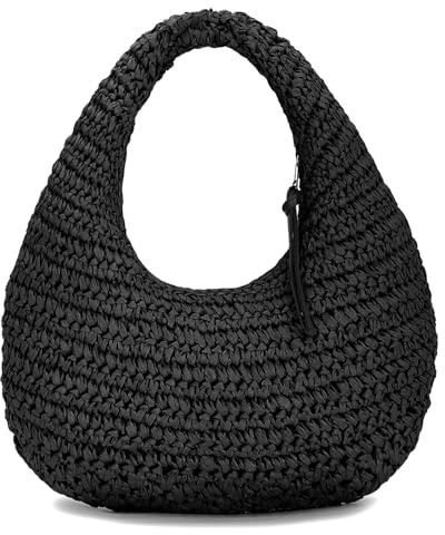 OPLERT Bolsos de paja para Mujer Bolsos de verano Playa Tejido Bolsos de rafia Vacaciones