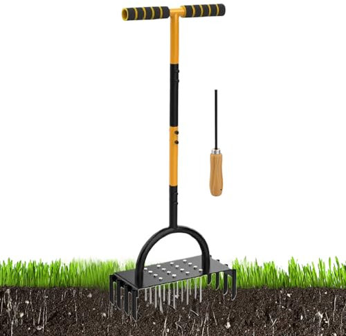 Acunny Aeratore da Giardino, Aeratore | Strumento Manuale di da Prato a,Attrezzature per Tappi di Rilascio del Terreno a Mano per Le verdure a Serra Fattoria Giardino