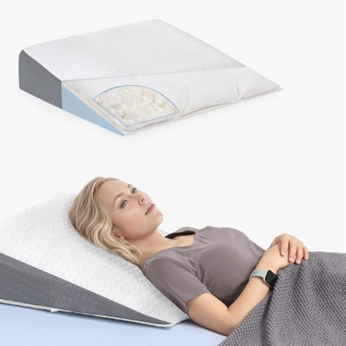 HAVARGO Keilchenkissen für Bett und Couch, Matratzenkeil | Herausnehmbare Innenpolsterung, Reflux Kissen, Lesekissen für Schlaferhöhung, Rückenkissen als Bed Headboard, Bettaufsteher