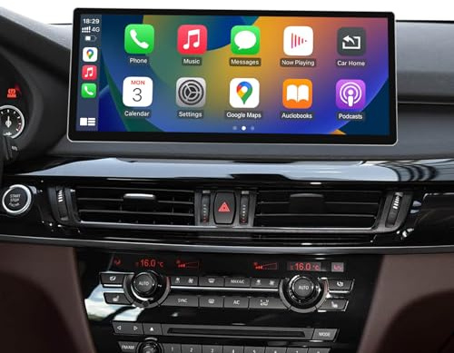 Ninetom 12.3 CarPlay Car Stereo for 2014-2016 BMW X5/X6 Series F15 F16 NBT | Fits F85 F86 NBT; Wireless CarPlay Android Auto MirrorLink; HD Linux Car Stereo, Retains factory functions