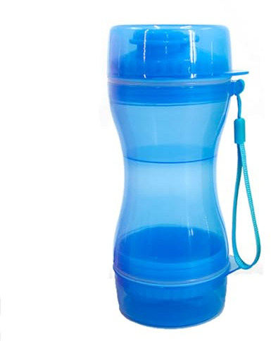Botella de Agua para Perros, portátil, de Gran Capacidad, Doble función, Taza para Beber para Mascotas con contenedor de Comida para Caminar al Aire Libre, Senderismo, Acampar,