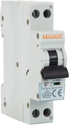 WEBMATEL Interruptor Magnetotérmico Estrecho Industrial DPN 20A 6kA 1P+N Curva C IP20 - Poder de corte 6000A - Montaje en Carril DIN