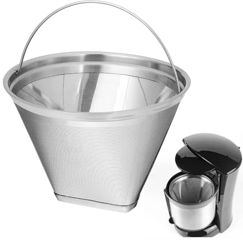 Kaffeefilter Edelstahl,EdelstahlKaffeefilter,Kaffeefilter Wiederverwendbar,KaffeefilterGröße 4,Handfilter, Mit Griff,Waschbar Kaffee Filter Für Herstellung Von Manuellem Kaffee