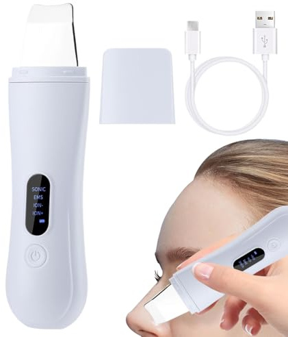 Espátula para la Piel | 4 Modos Espátula Ultrasonica Recargable e Impermeable,Herramientas de Limpieza Facial,Para Chicas Salon Vacaciones Diario Noche Fiesta Festival Boda Hogar Cita Verano Diario
