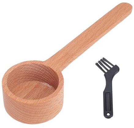 Coffee Spoons, Wooden Tablespoon Scoop Round Wood Spoon Coffee Scoop Multipurpose Cooking and Stirring Kitchen Utensil