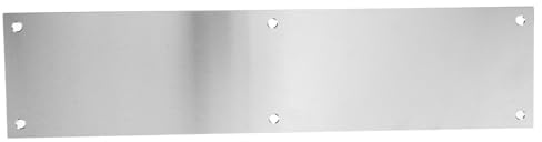 OATIPHO Protector de Zócalo Metálico de Acero Inoxidable Cepillado 89x381 Mm para Puertas Interiores y Exteriores, Placa de Protección Resistente a Impactos, Rodapié de Alta Durabilidad