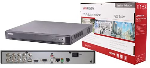Hikvision Digital Technology DS-7208HUHI-K2 videograbador digital Negro - Capturadora de video digital (Negro, H.264,H.264+,H.265,H.265+, NTSC,PAL, 1.0 canales, 12 V, 8 canales)