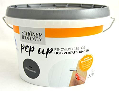 Pep up Renovierfarbe für Holzvertäfelungen Antikweiss seidenmatt 1l
