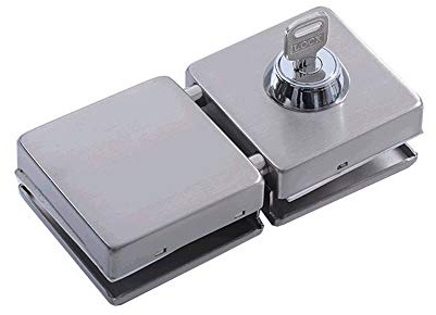 Verrou de porte de placard en verre, double serrure de porte extérieure, serrure de nuit haute sécurité pour votre maison ou lieu de travail