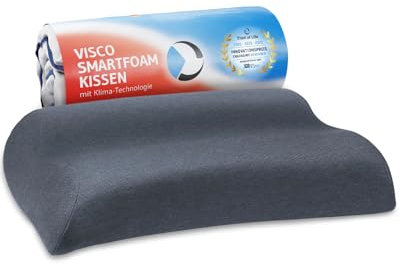 Nackenstützkissen / Nackenkissen MATAR Quickdry | Orthopädisches HWS Kopfkissen mit schnelltrocknendem Klimabezug | Viscoelastischer Memory-Foam | Ideales Seitenschläferkissen & Rückenschläfer-Kissen