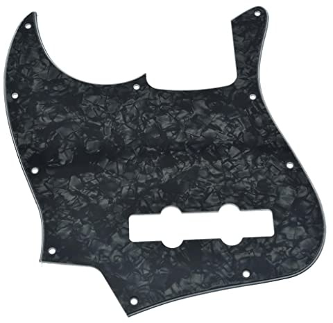 KAISH Lefty Schlagbrett für Jazz J Bass, 4 Saiten, für Linkshänder, Schwarz / Perle