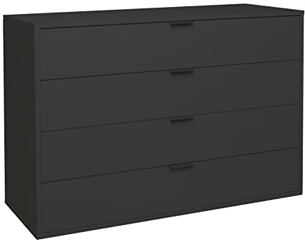 DEINE TANTE EMMA Bonnie/KO_04-119 anthrazit matt Lack Schubladenkommode Kommode Sideboard ca. 119 x 87 x 45 cm