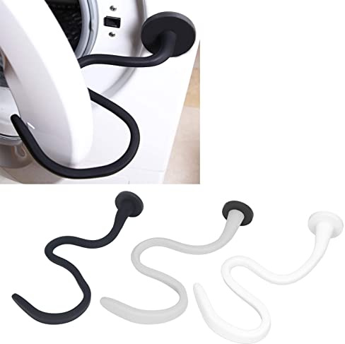 Flexible Washer Door Prop Adjustable Aluminum Alloy Magnetic Washing Machine Door Stopper Holder Universal for Front Load Washer(White)
