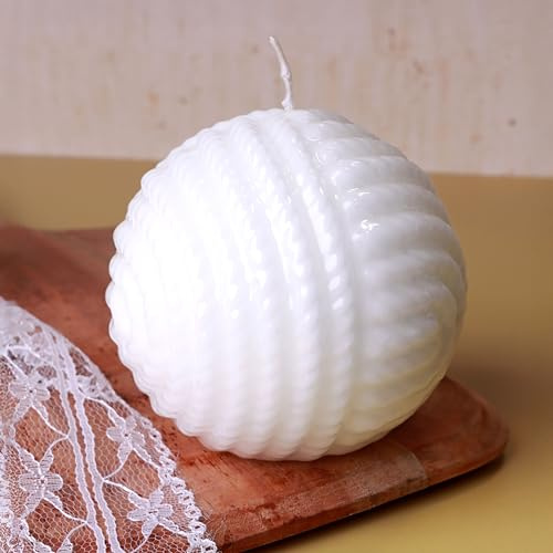 G Decor Las velas blancas lacadas sólidas de la bola de la esfera del efecto de la bola de la bola del color sólido