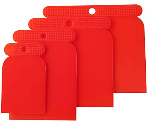 3pc Multipurpose Plastic Filling and Scraping Knife Set - Putty Scraper, Flexible Plastic Tools for Smoothing Surfaces, Filling, Skimming and Gently Scraping Surfaces