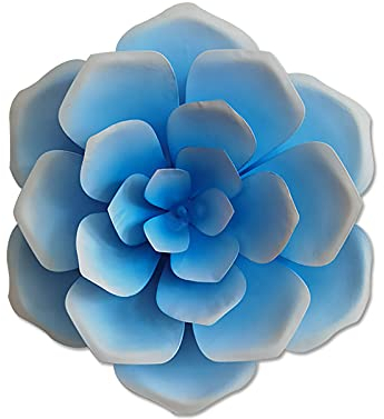 Exquisite Wandskulptur, Kunst-Dekor, Metall-Blumen-Wand-Dekor, 3D-Metallskulpturen, Garten, hängende Eisen-Sukkulenten-Skulptur, florale, hängende Kunst-Dekoration für den Innen- und Außenbereich, Zuh
