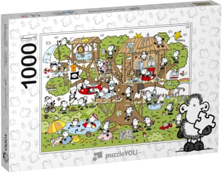 puzzleYOU: Puzzle 1000 Teile „Sheepworld Baumhaus“