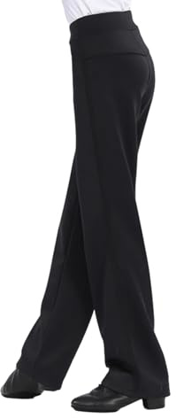 BK FASO Boys Kids Latin Ballroom Dance Pants Professional Jazz Dance Costume Modern Salsa Dancewear, 120cm/47.2in Black