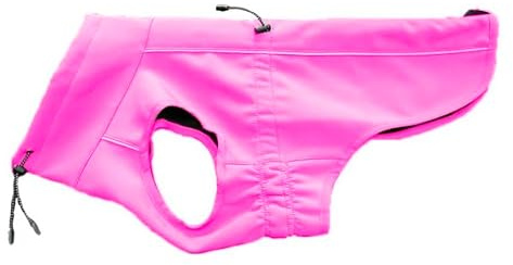 FINNERO Sport Softshell Hundejacke – Winddicht, reflektierend und fleecegefüttert, wasserabweisend und atmungsaktiv – 4XL, Pink