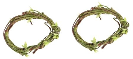 minkissy 2stücke Künstliche Kletterpflanze Rattan Für Terrarien Flexibel Und Dekorativ Für Reptilien Schlangen Und Frösche Hochtemperaturbeständig Und