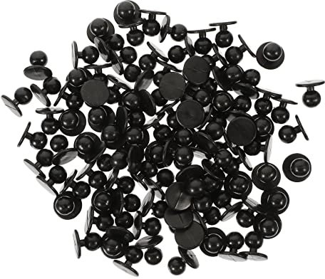 Operitacx 100stücke Kochjackenknöpfe Mittlere Schwarz Praktische Kunststoffknöpfe Zum Annähen Für Berufsbekleidung Mantelknöpfe Diy-nähzubehör Für Kochjacken Und Arbeitskleidung