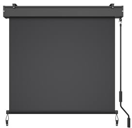 empasa Senkrechtmarkise Basic Vertikalmarkise Balkonmarkise Sonnenschutz Sichtschutz Außenrollo Rollo mit Handkurbel, witterungsbeständig, 120 x 250 cm, anthrazit, für Balkon, Terrasse, Garten