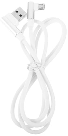 Câble Micro USB Coudé 1m Tressé Métal et Nylon USB 2. 0 | Câble Micro USB Tressé, Connecteur à 90 Degrés aux Deux Extrémités, 5 V 2, 4 A, Transfert de Données Rapide