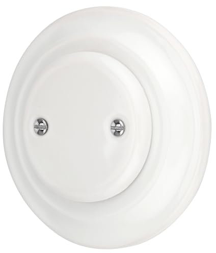 Copertura cieca da incasso in porcellana, stile retrò, All-in-One, serie PR1, colore: bianco