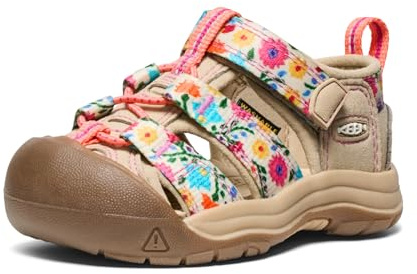 KEEN Unisex-Child Newport H2 Closed Toe Water Sandals, Safari/Birch, 5