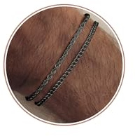 YADOCA Bracciale Uomo Impilabile Polsino Serpente Corda Cubana Catena Set 19/21cm Gioielli Regali per Papà Fidanzato Marito Figlio