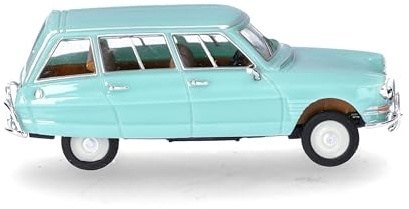 herpa 027328-004 Modellauto Citroen AMI 6 Break, Miniatur im Maßstab 1:87, Sammlerstück, Made in Germany, Modell aus Kunststoff, Türkis