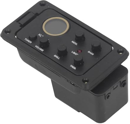 Akustisk Gitarr Förförstärkare med 4-Band EQ Equalizer, Piezo Pickup, LCD-Display för Förbättrad Tonstyrning