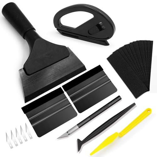Celepoir 22 Pcs Vinyl Wrap Tools Kit, Car Window Tint Kit, with Scrapers, Squeegees, Trimmer, Wallpaper Smoothing Tools, for Car Wrapping, Kitchen Worktop, House Window Tint Installation