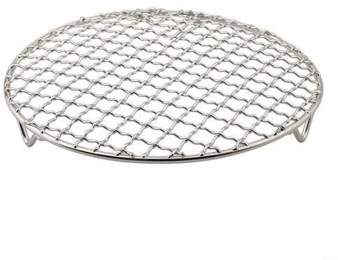Rejilla redonda de acero inoxidable 201 para enfriar productos horneados o asar carnes (20 cm)