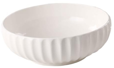 Alipis Bassine À Soupe En Céramique Blanche Design Simple 10 Pouces Pour Restaurant Et Maison
