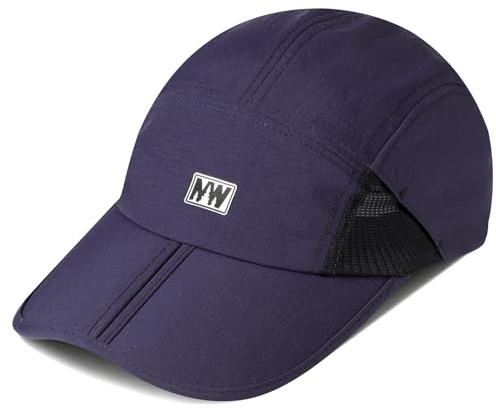 AYPOW Asciugatura Rapida Cappello da Baseball Uomo Donne，Cappello Estivo Traspirante con Tesa Pieghevole, Berretto Uomo con Visiera Leggero Cappellino Running Regolabile Sport Aperta Golf Tennis