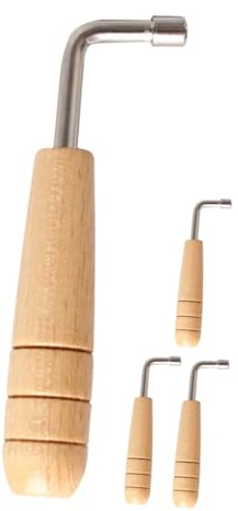 Edelstahl und Holz Stimmschlüssel für 4 Stück Lyra Harfe | Präzise Einstellung, Tragbares Design, für Einsteiger und Profis, Zubehör für Saiteninstrumente