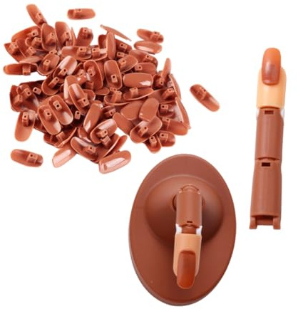 Mikikit 1 ensemble Kit de Pratique de Manucure avec Faux Ongles pour Entraînement Nail Art Modèle de Main Outils de Pratique DIY pour Débutants et Artistes Vernis à Ongles