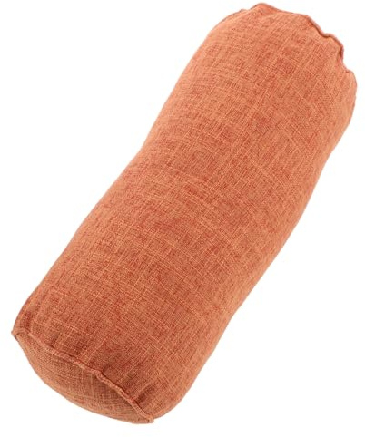 ifundom Almohada Cilíndrica de Yoga Naranja Cojín Decorativo para Cuello y Cintura Almohada de Soporte Cervical Diseño para Sofá y Descanso Funda Lavable y Duradera